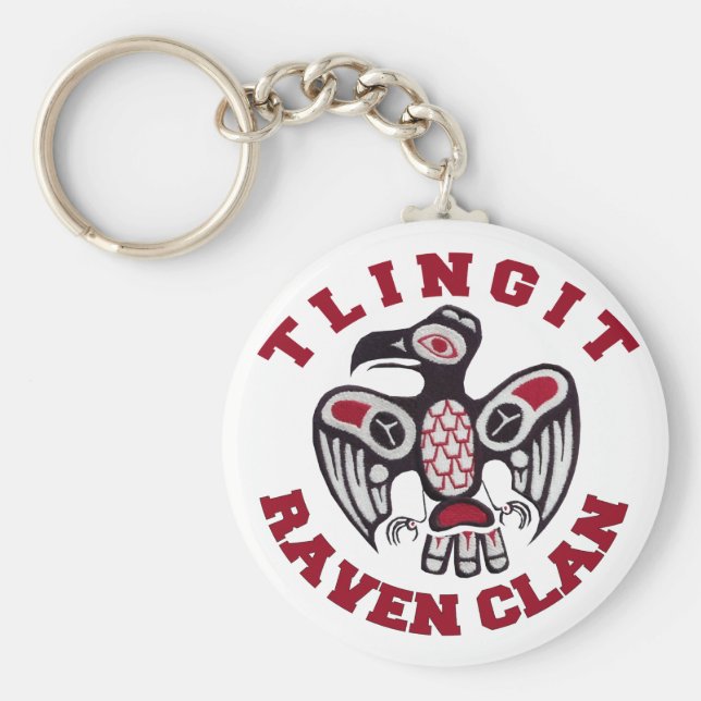 Llavero Tlingit Raven Clan Keychain (Frente)
