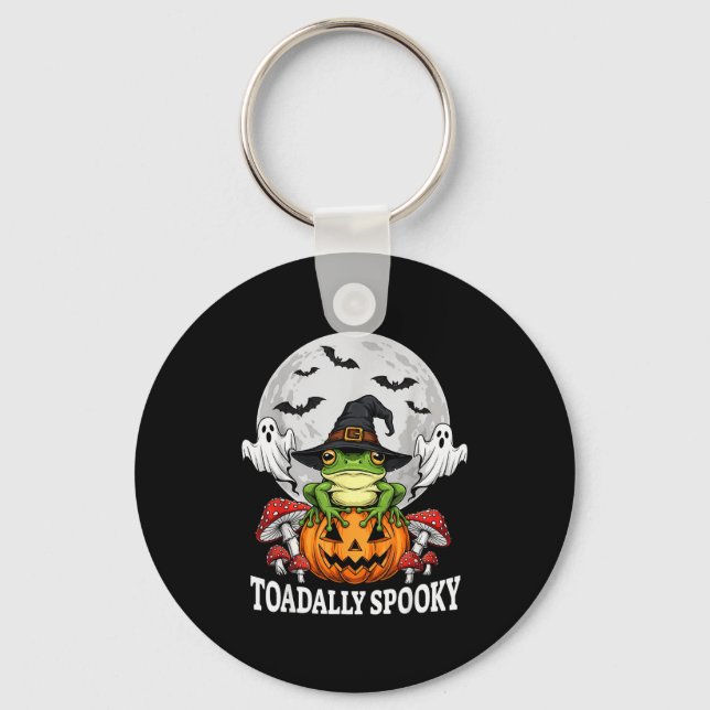 Llavero Toadally Soky Funny Halloween Frog On Pumpkin Full (Anverso)