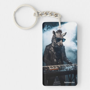 Llavero Tocado de Teclado Cebra Genial Sintetizador Rock E