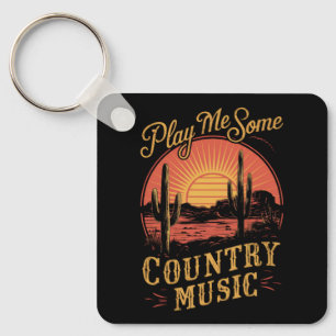 Llavero Tócame Música Country Western Cowboy Vintage