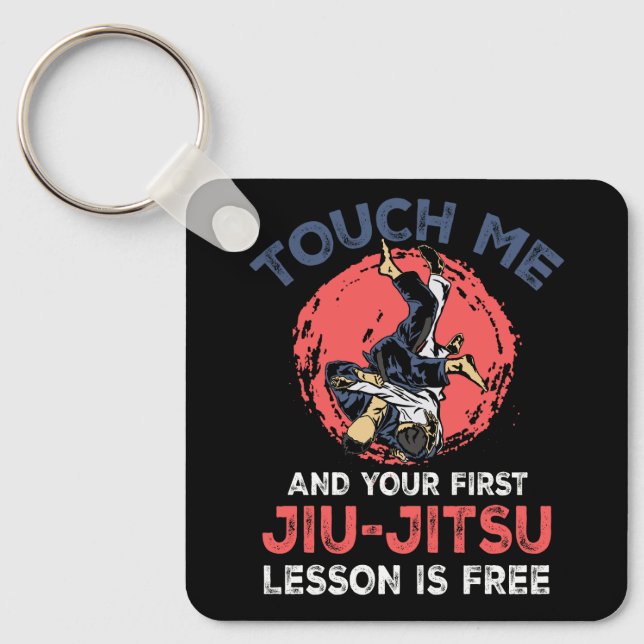 Llavero Tócame Y Tu Primera Lección De Jiu Jitsu Es Gratui (Anverso)