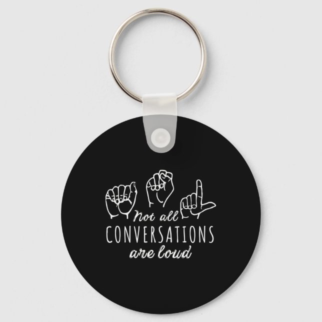 Llavero Todas las conversaciones son en voz alta y Rótulo  (Anverso)