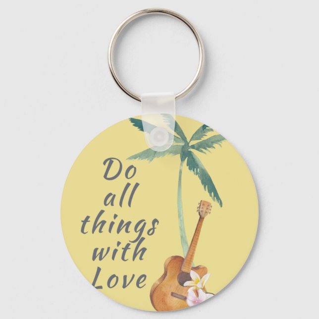 Llavero Todas las cosas con amor tropical (Anverso)