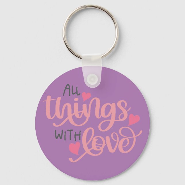 Llavero Todas las cosas con Love Keychain (Anverso)