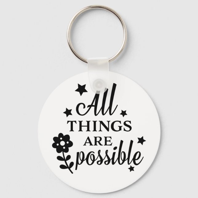 Llavero Todas las cosas son posibles Keychain (Anverso)