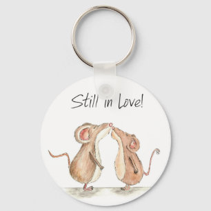 Llavero Todavía en el amor - dos ratones que se besan