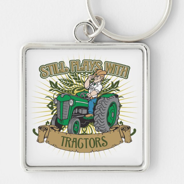 Llavero Todavía juegos con los tractores verdes (Frente)
