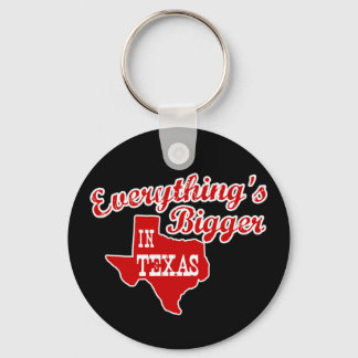 Llavero Todo es más grande en Texas | Red Black Key Chain