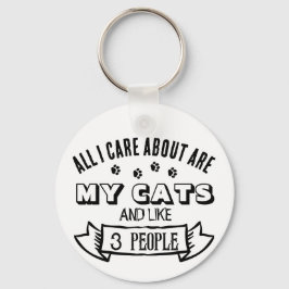 Llavero Todo lo que me importa son MIS GATOS, divertida fr