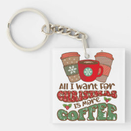 Llavero Todo Lo Que Quiero Para Los Navidades Es Más Café,
