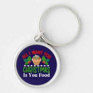 Llavero Todo lo que quiero para los Navidades es tu comida