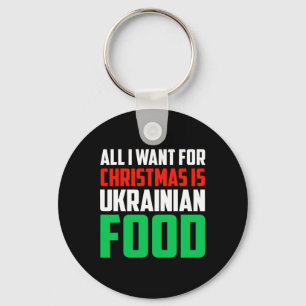 Llavero Todo lo que quiero para Navidad es comida ucranian