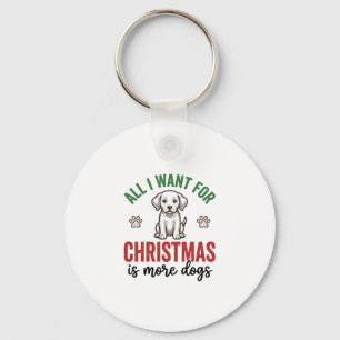 Llavero Todo lo que Quiero para Navidad es Más Perros Vint