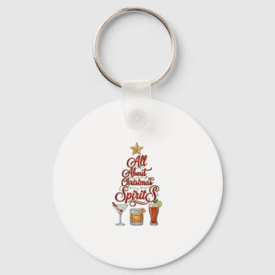 Llavero Todo sobre cócteles de espíritus de Navidad Whiske