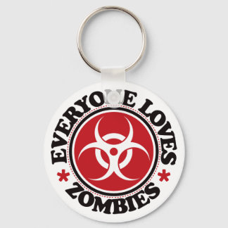 Llavero Todos aman a los zombies - rojo