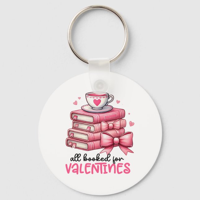 Llavero Todos los libros para San Valentín Leer Bookworm (Anverso)