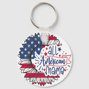 Llavero Todos los norteamericanos Mama USA bandera roja az