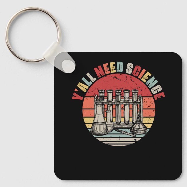 Llavero Todos necesitan enseñanza de química científica y  (Anverso)