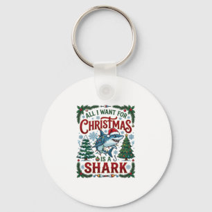Llavero Todos Quieren Tiburones de Navidad Pinos