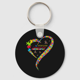 Llavero Todos se Comunican Diferente Corazón Conciencia de
