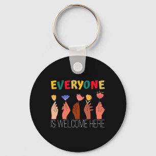 Llavero Todos Son Bienvenidos Aquí Apoyo A La Diversidad Y