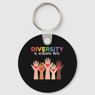 Llavero Todos Son Bienvenidos Aquí La Diversidad Es Bienve