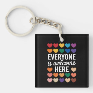 Llavero Todos Son Bienvenidos Aquí LGBTQ
