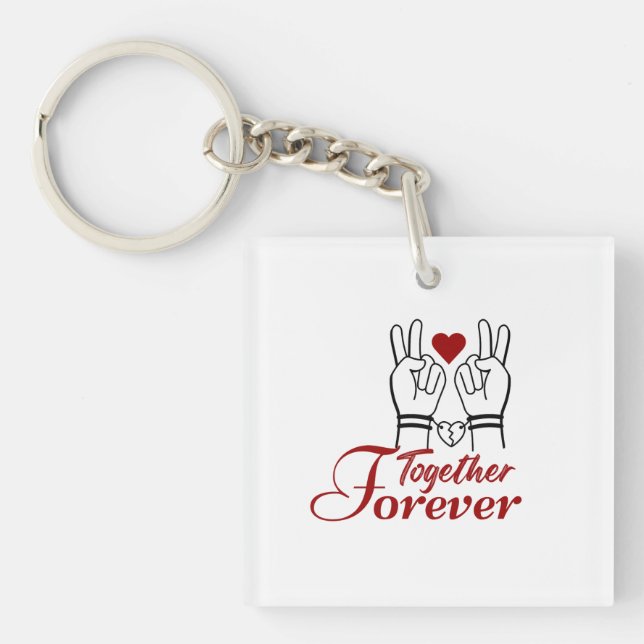 Llavero “Together Forever – Romantic Valentine’s Day Coupl (Frente)