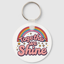 Llavero Together We Shine – Rainbow Retro Pride Quote