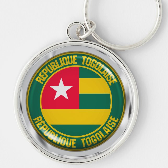 Llavero Togo: Emblema redondo (Frente)