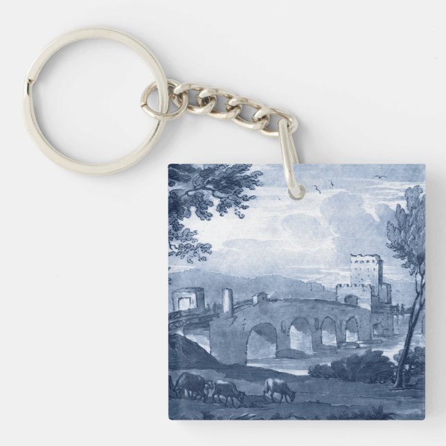 Llavero Toile pastoral - puente (Frente)