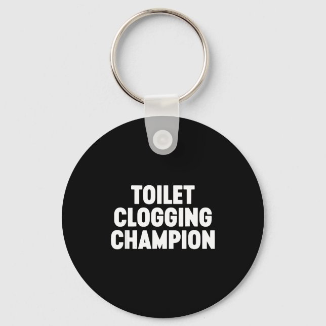 Llavero Toilet Clogging Chamon Funny Award Dad Jokes  (Anverso)