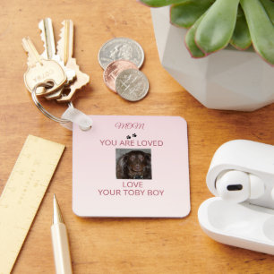 Llavero Token de Foto Conmovedora para Mamá de Mascota