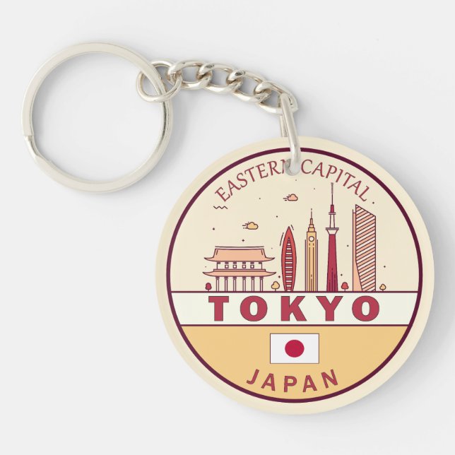 Llavero Tokyo Japan City Skyline Emblem (Frente)