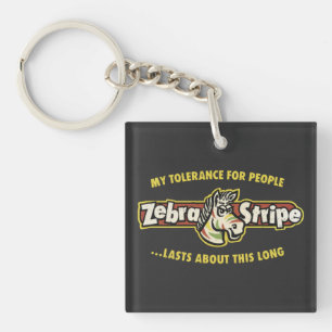 Llavero Tolerancia cero Trazo de fruta Gum Keychain sarcás