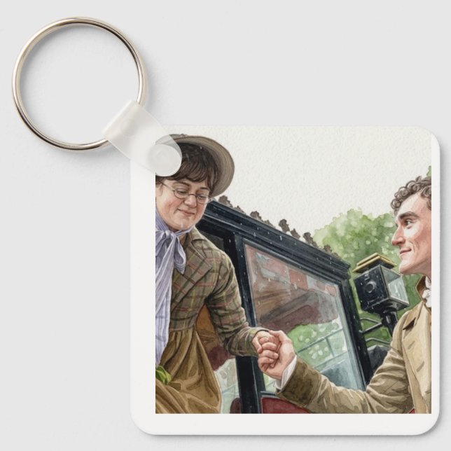 Llavero Tom ayudando a Mary a bajar de un carruaje (Anverso)