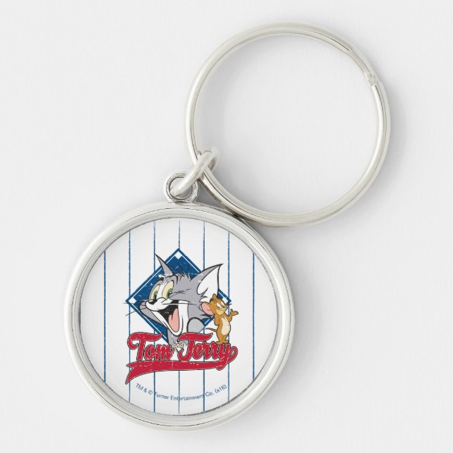 Llavero Tom Y Jerry | Tom Y Jerry En Diamante De Béisbol (Frente)