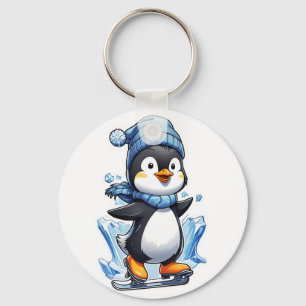 Llavero Toma de hielo en penguin de invierno