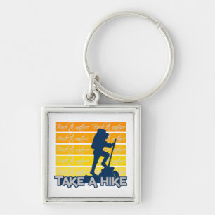 Llavero Toma una cadena de llaves de caminata, personaliza