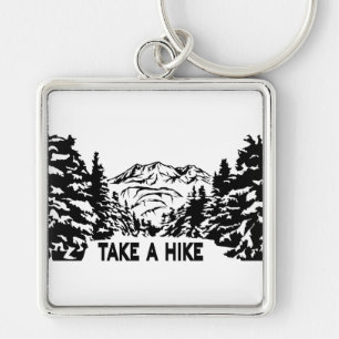 Llavero Toma una cita de Hike en el paisaje de montaña mon