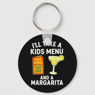 Llavero Tomaré un menú infantil y una margarita divertida 