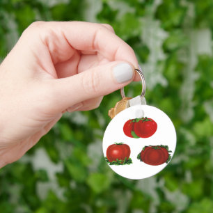 Llavero Tomates Rojos Maduros Vintage Comida, Frutas, Verd
