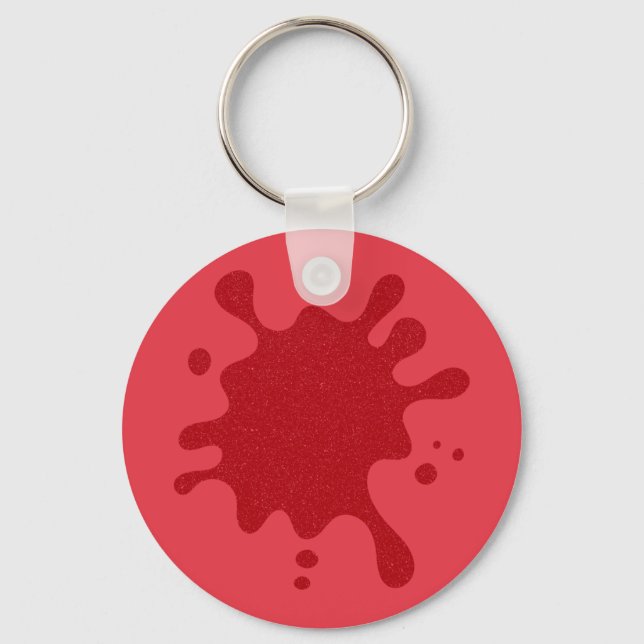 Llavero Tomato Red Inkblot Custom Keychain (Anverso)