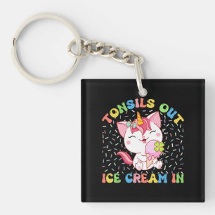 Llavero Toneladas fuera, Helado Crema adentro   Gato de un
