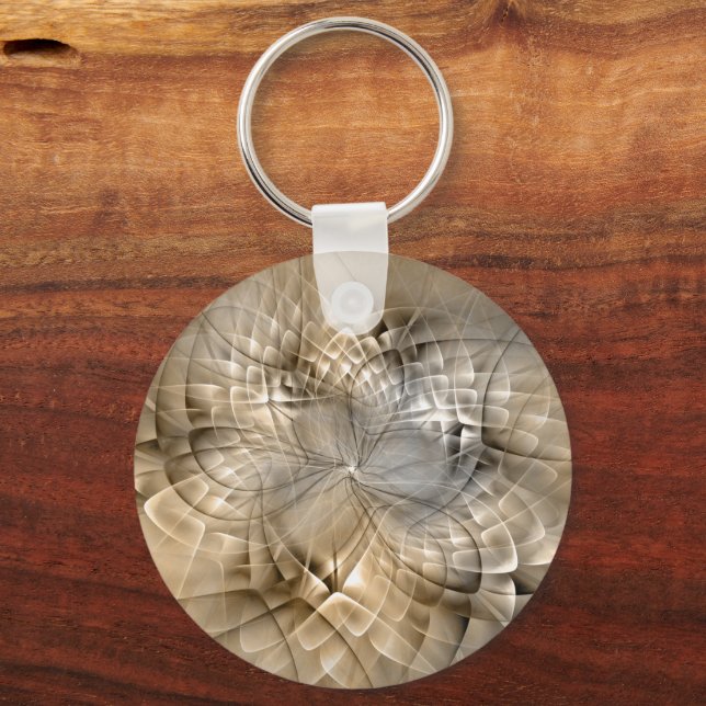 Llavero Tones de la Tierra Resumen Textura moderna de arte (Anverso)