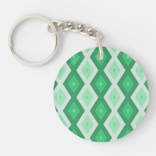 Llavero Tonos de patrón de diamante verde