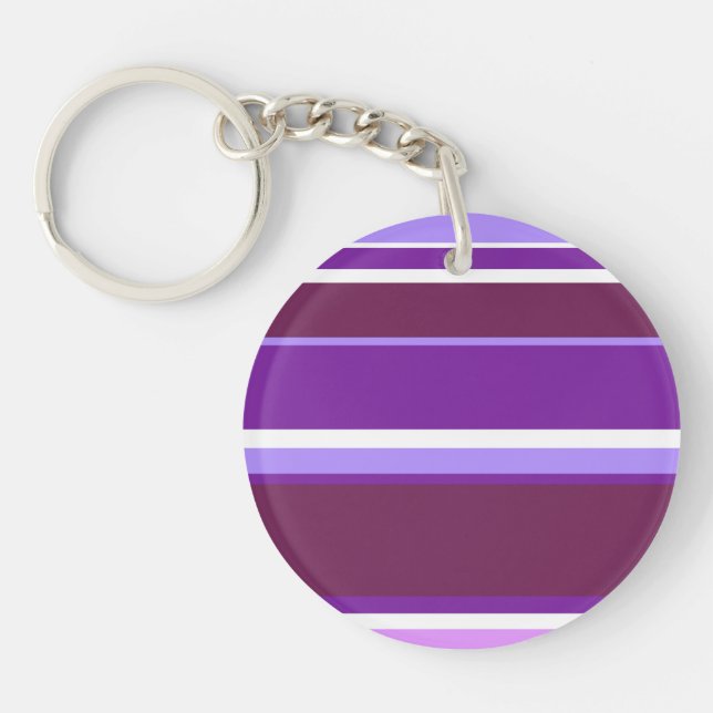 Llavero Tonos de rayas violetas (Frente)