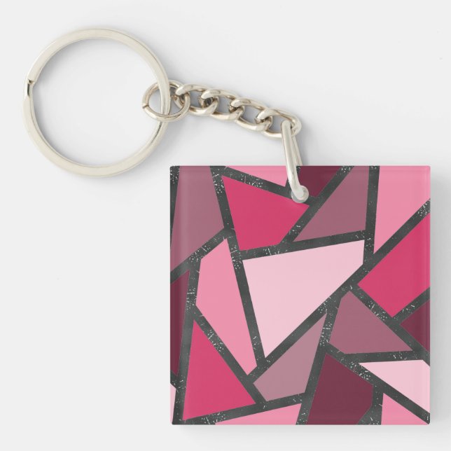Llavero Tonos de vidrio tintado rosa (Frente)