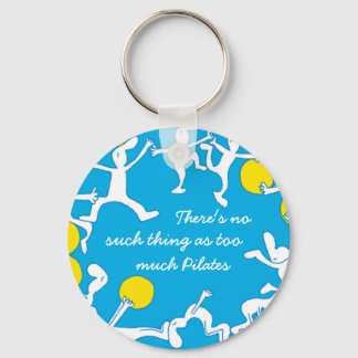 Llavero Too much Pilates keychain, blue