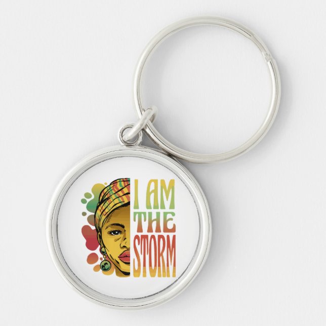 Llavero Tormenta de historia negra (Frente)